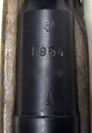 detail shot, Mosin-Nagant M44 markings
